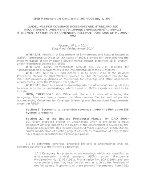 EMB Memorandum Circular No2014.